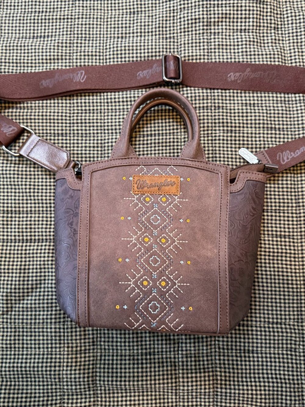 Wrangler - Brown Western Mini Tote and Crossbody